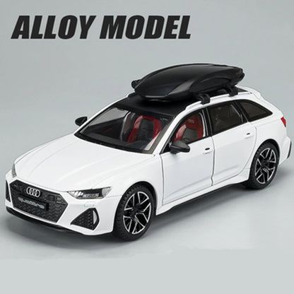AUDI RS6 Avant Station Wagon Diecast Metal Car Model With Sound & Light – Luxury Alloy Toy Vehicle For Kids & Collectors