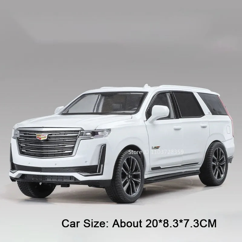 Diecast Escalade / Prado Model Car – Alloy Toy With Sound, Light, Opening Doors & Pull Back Function