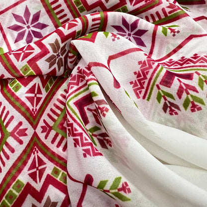 New Kuffiyeh Print Chiffon Hijab – Breathable, Soft, Fashionable Scarf For Muslim Women - Ramadan Shawl, Headscarf