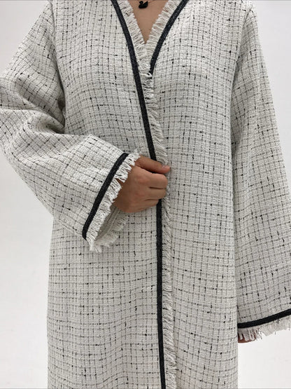 Winter Thicken Abaya for Women - Muslim Eid Long Robe Kaftan for Ramadan and Dubai Style 2025