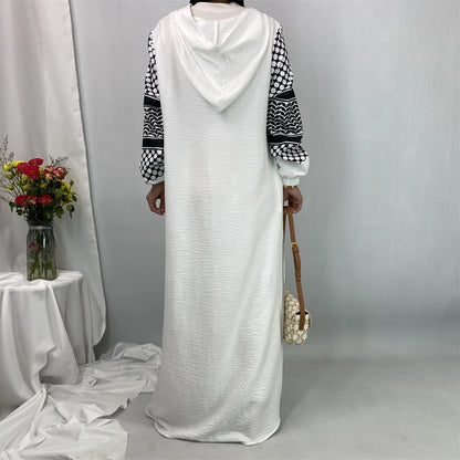 Ramadan Hooded Abaya Dress For Women – Modest Turkey Kaftan Islamic Hijab Robe Dubai Style