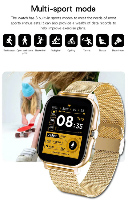 2024 Smartwatch for Men & Women – Full Touch Screen, Fitness Tracker, BT Call, Waterproof Sports Watch