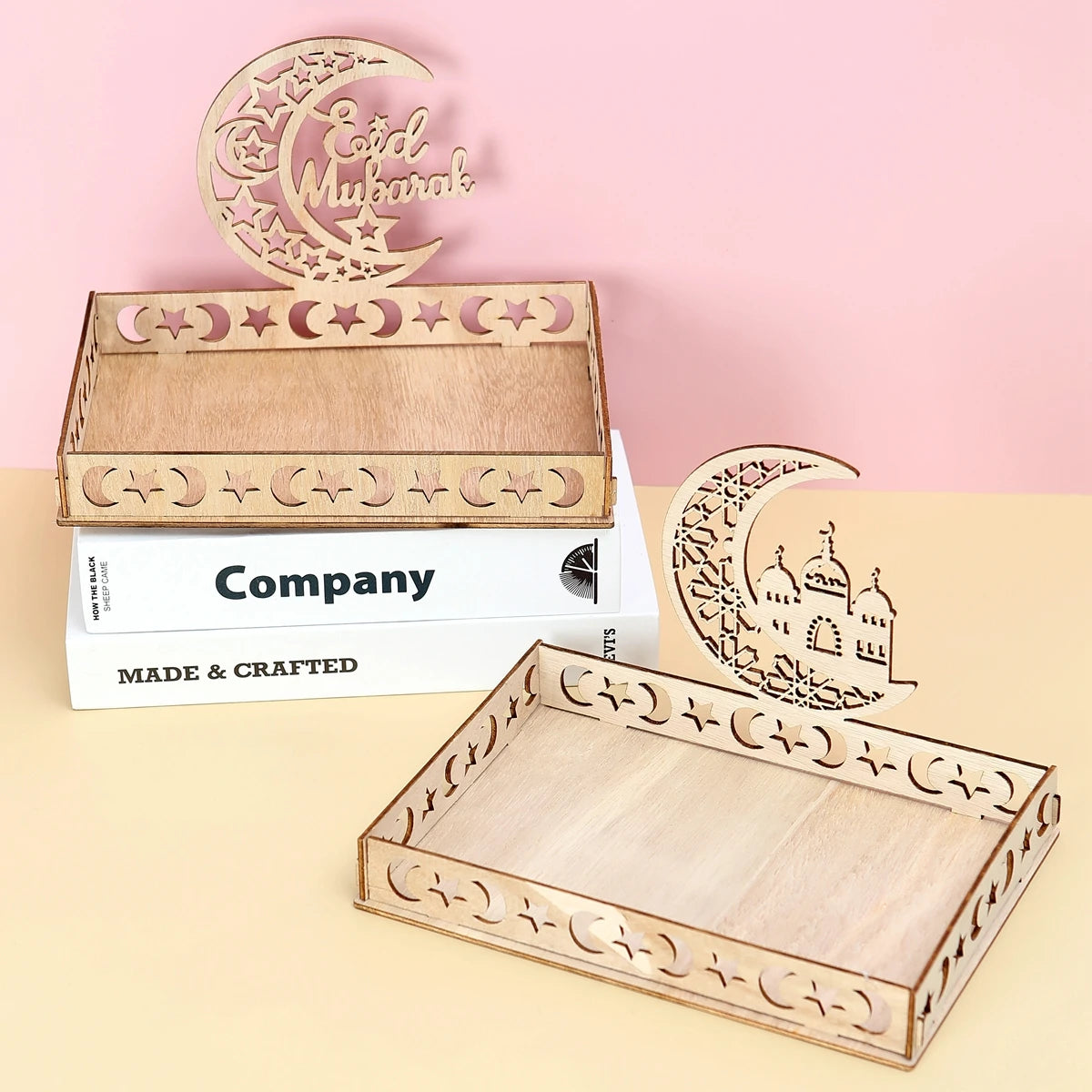 Wooden Pendant Eid Mubarak 2024 – Ramadan & Eid Decoration for Home