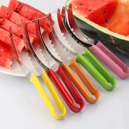 Stainless Steel Windmill Watermelon Cutter - Fruit Slicer Tool for Kitchen Accessories