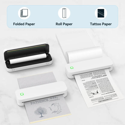 Portable A4 Inkless Bluetooth Thermal Printer - Wireless Document & Tattoo Stencil Printer