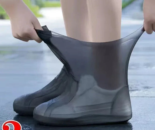 Silicone Waterproof Shoe Covers - Slip-Resistant Rubber Overshoes for Rainy Days
