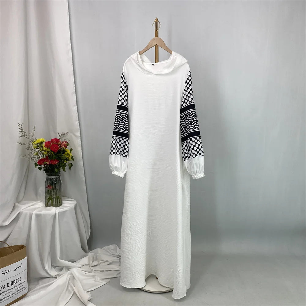 Ramadan Hooded Abaya Dress For Women – Modest Turkey Kaftan Islamic Hijab Robe Dubai Style