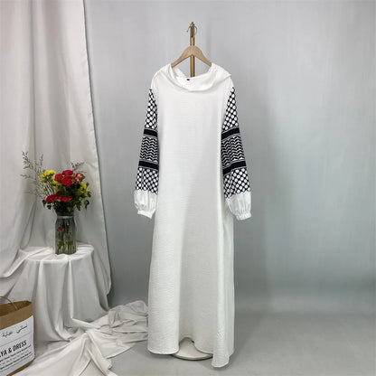 Ramadan Hooded Abaya Dress For Women – Modest Turkey Kaftan Islamic Hijab Robe Dubai Style