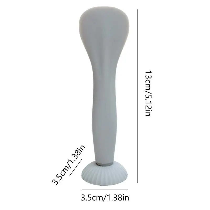 Diaper Cream Applicator Spatula – Flexible Silicone Baby Bum Brush with Suction Cup (Beige/Sky Blue)