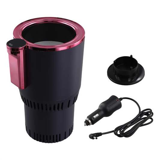 12v Car Cup Holder Warmer & Cooler With Digital Display – Smart Heating & Cooling Mug Holder For Drinks – Purple