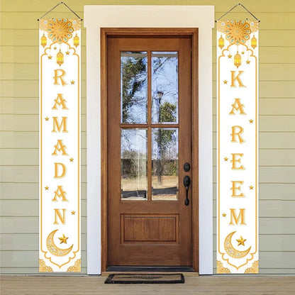 Eid Mubarak Door Banner – Ramadan Decoration 2025 for Home & Porch