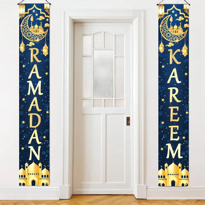 Eid Mubarak Door Banner – Ramadan Decoration 2025 for Home & Porch