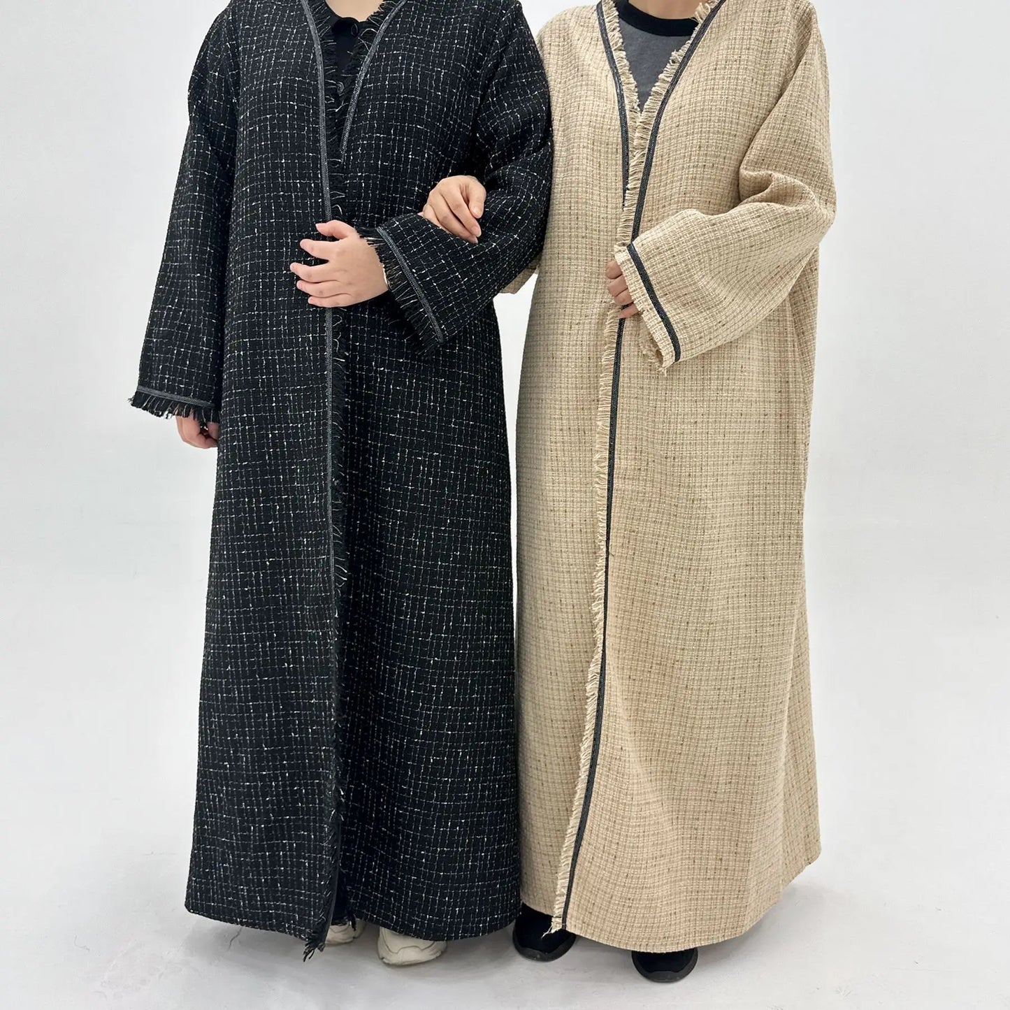 Winter Thicken Abaya for Women - Muslim Eid Long Robe Kaftan for Ramadan and Dubai Style 2025