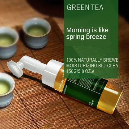 Green Tea Amino Acid Cleansing Mousse - 2-in-1 Face Cleanser & Makeup Remover, 150g