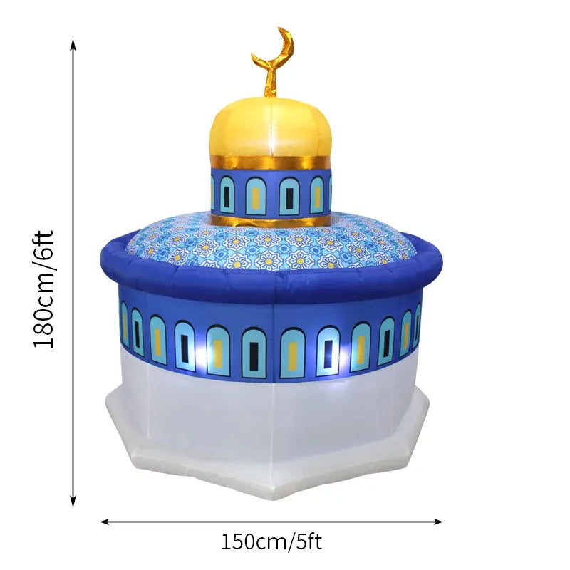 2024 New Ramadan Inflatable Islamic Castle Decoration – Outdoor Courtyard Glow Party Decor