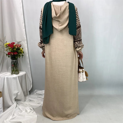 Ramadan Hooded Abaya Dress For Women – Modest Turkey Kaftan Islamic Hijab Robe Dubai Style