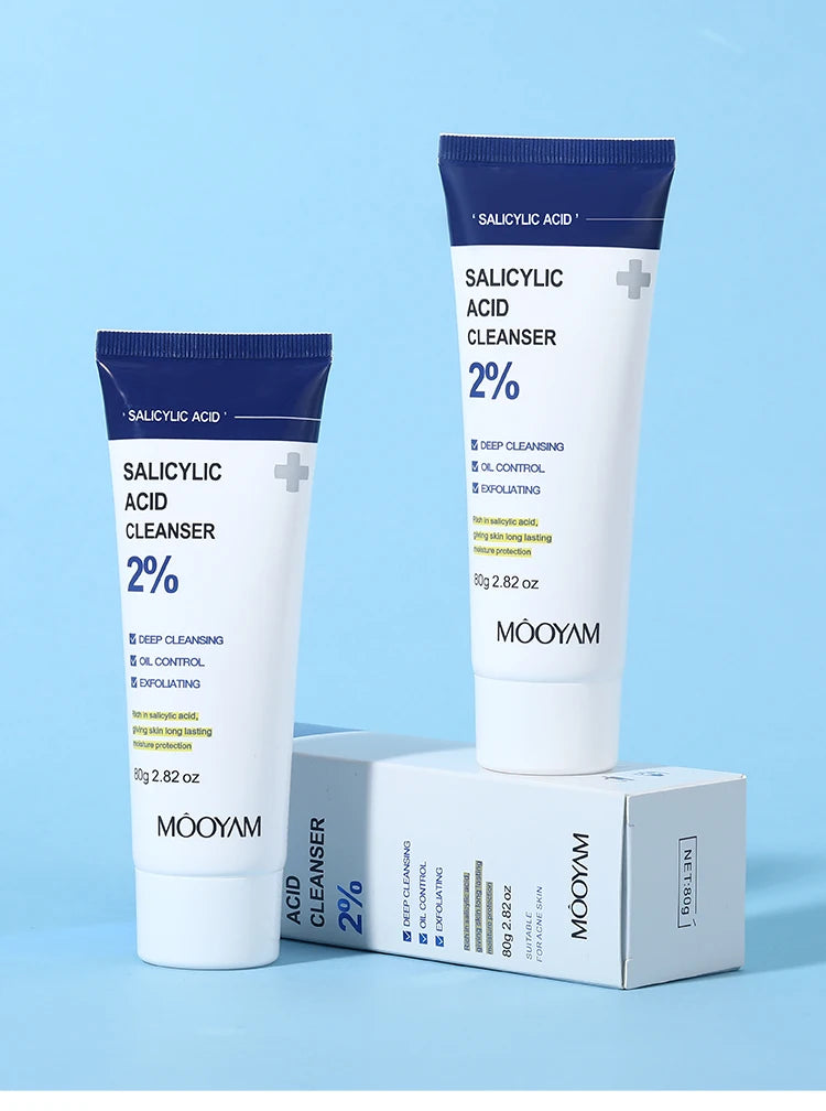 Salicylic Acid Facial Cleanser - Deep Cleaning & Moisturizing Face Wash (1/2/3pcs) - Korean Skincare