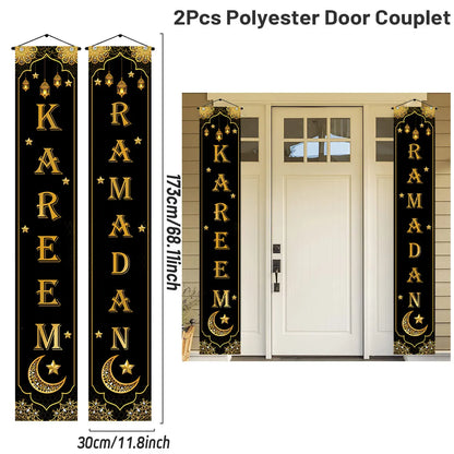 Eid Mubarak Door Banner – Ramadan Decoration 2025 for Home & Porch