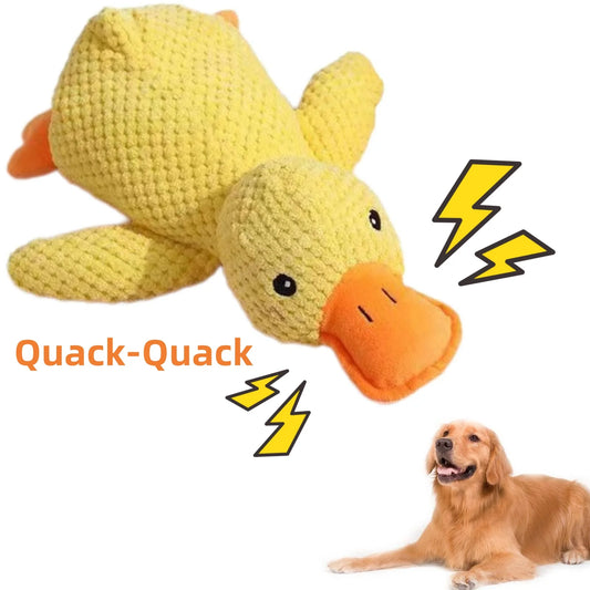 Dog Chew Toy Plush Duck – Quacking Sound Interactive Toy for Small & Large Dogs
