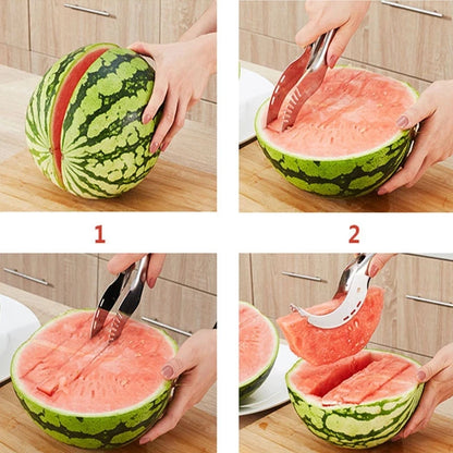 Stainless Steel Windmill Watermelon Cutter - Fruit Slicer Tool for Kitchen Accessories