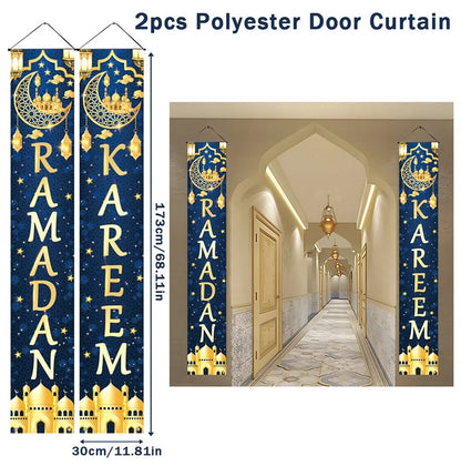 Eid Mubarak Door Banner – Ramadan Decoration 2025 for Home & Porch