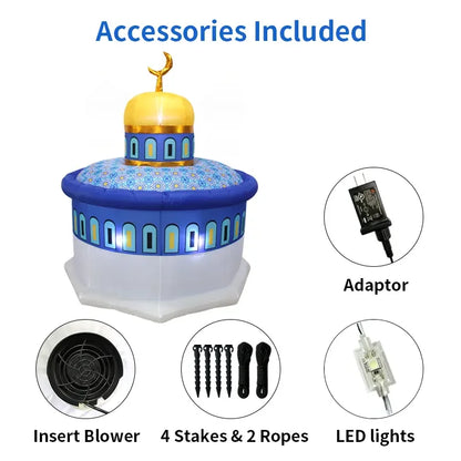 2024 New Ramadan Inflatable Islamic Castle Decoration – Outdoor Courtyard Glow Party Decor