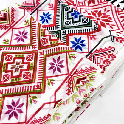 New Kuffiyeh Print Chiffon Hijab – Breathable, Soft, Fashionable Scarf For Muslim Women - Ramadan Shawl, Headscarf