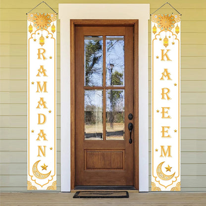 Eid Mubarak Door Banner – Ramadan Decoration 2025 for Home & Porch