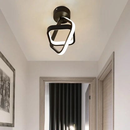 Modern Square LED Ceiling Light - Small Aisle Lamp with Adjustable Color Temperature
