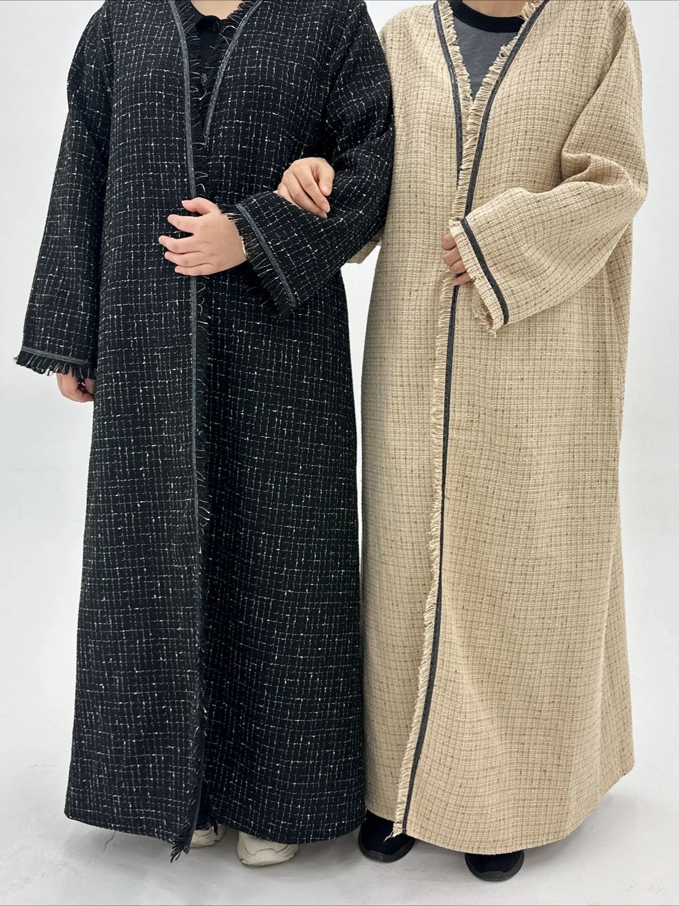 Winter Thicken Abaya for Women - Muslim Eid Long Robe Kaftan for Ramadan and Dubai Style 2025