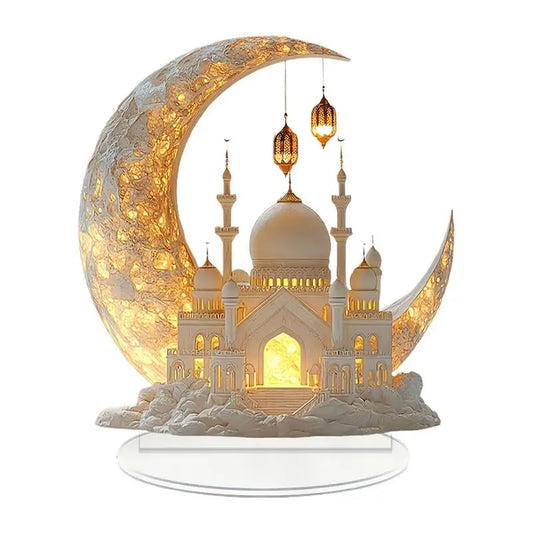 Ramadan 2025 Acrylic Eid Mubarak Ornament – Islamic Party Decor & Gifts
