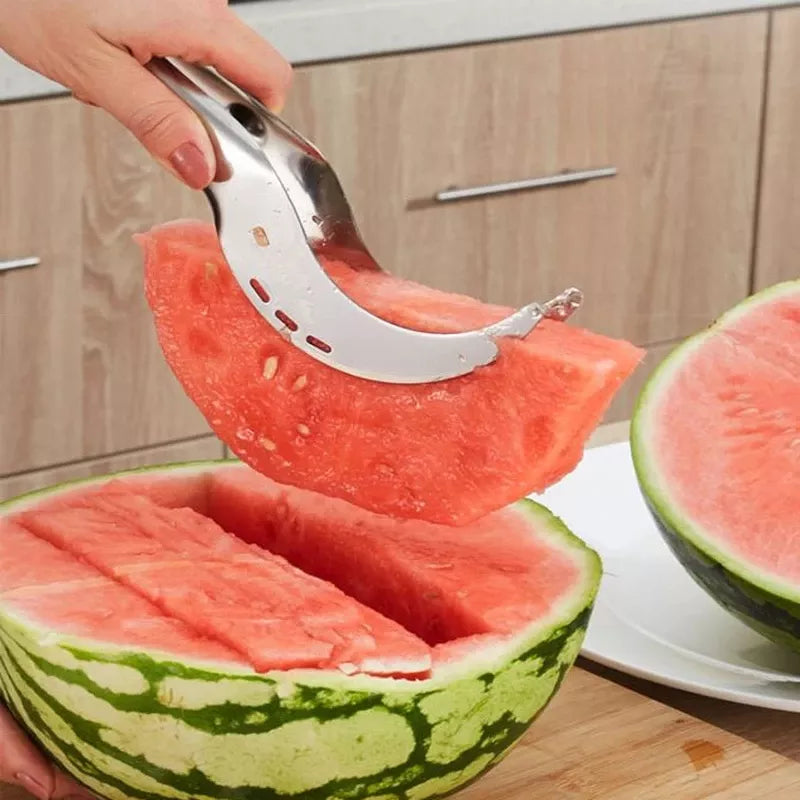 Stainless Steel Windmill Watermelon Cutter - Fruit Slicer Tool for Kitchen Accessories
