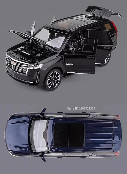 Diecast Escalade / Prado Model Car – Alloy Toy With Sound, Light, Opening Doors & Pull Back Function