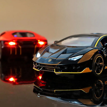 1/32 Lambor Lp770 Diecast Alloy Car Model – Pull Back, Light & Sound, Toys For Kids And Collectors