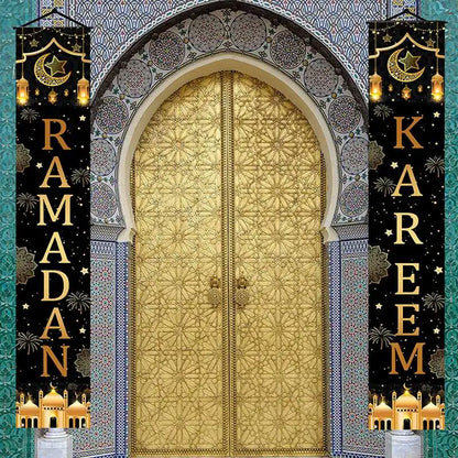 Eid Mubarak Door Banner – Ramadan Decoration 2025 for Home & Porch
