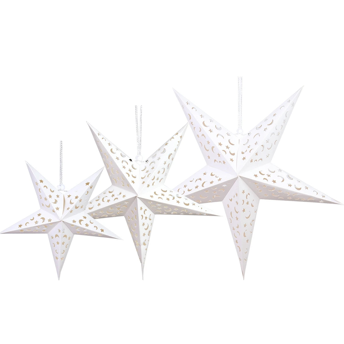 Eid Mubarak Hollow Star Pendant – Ramadan Home Decor 2025