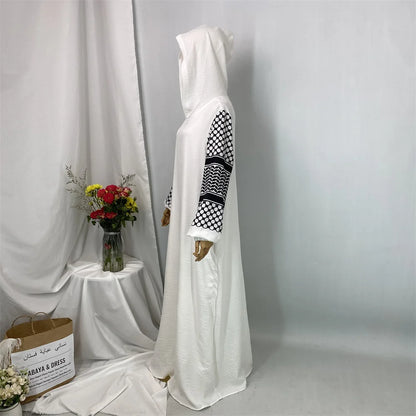 Ramadan Hooded Abaya Dress For Women – Modest Turkey Kaftan Islamic Hijab Robe Dubai Style