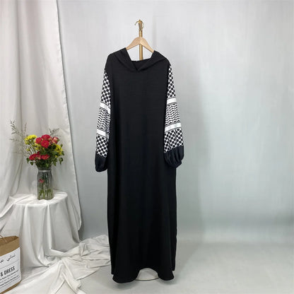 Ramadan Hooded Abaya Dress For Women – Modest Turkey Kaftan Islamic Hijab Robe Dubai Style