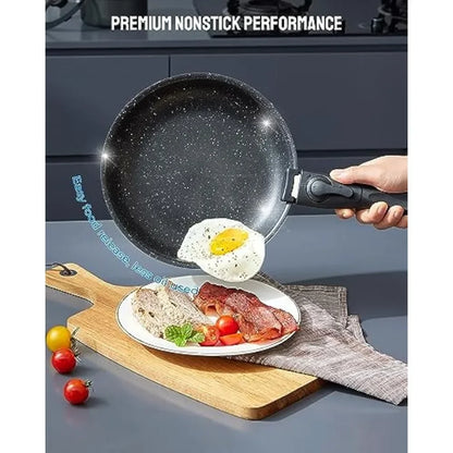 Nonstick Pots and Pans Set with Detachable Handles - Stackable, Dishwasher & Oven Safe