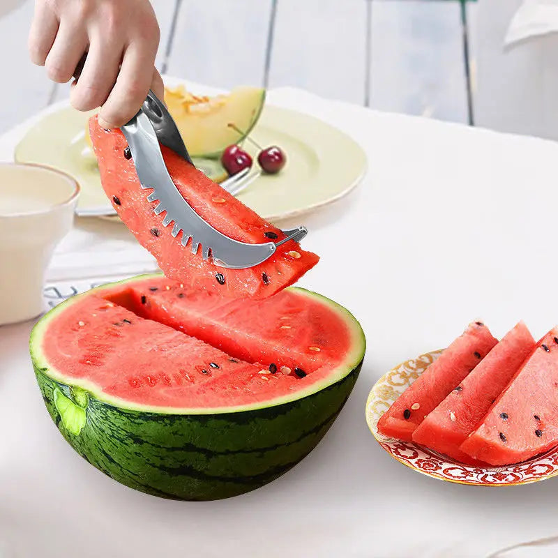 Stainless Steel Windmill Watermelon Cutter - Fruit Slicer Tool for Kitchen Accessories