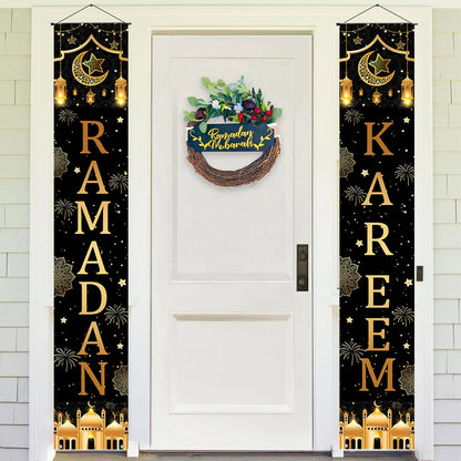 Eid Mubarak Door Banner – Ramadan Decoration 2025 for Home & Porch