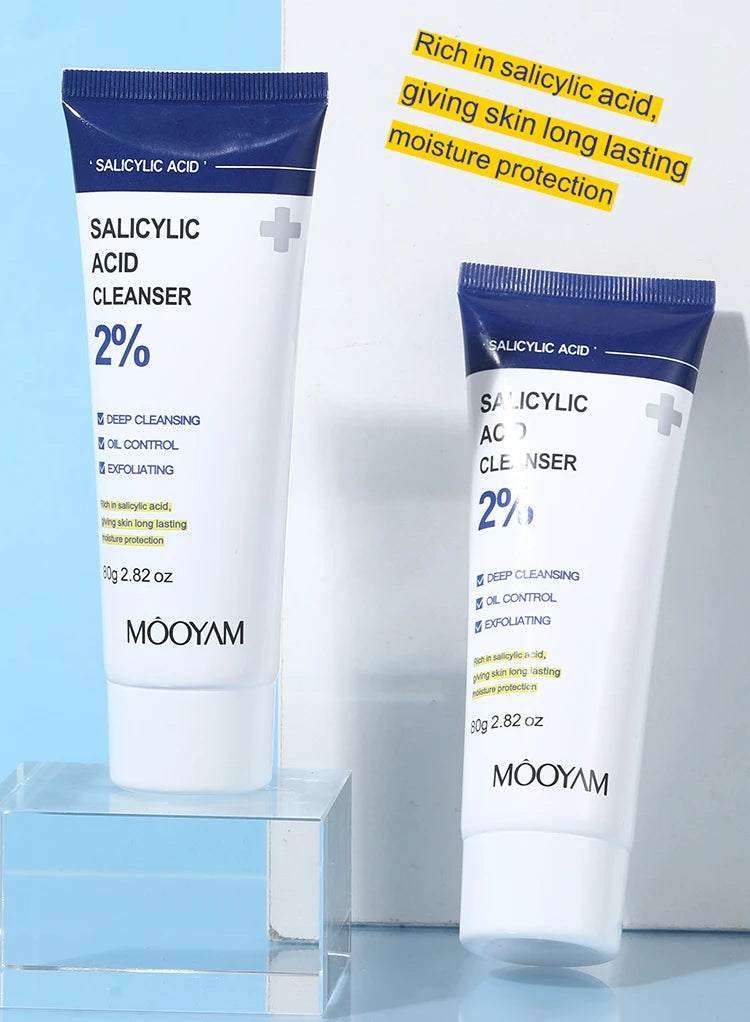 Salicylic Acid Facial Cleanser - Deep Cleaning & Moisturizing Face Wash (1/2/3pcs) - Korean Skincare