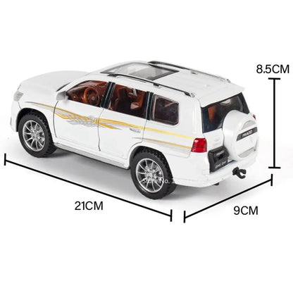 Diecast Escalade / Prado Model Car – Alloy Toy With Sound, Light, Opening Doors & Pull Back Function