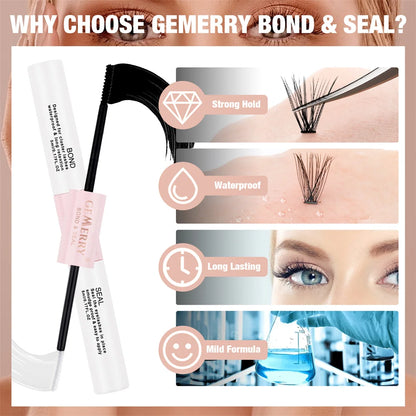 2-in-1 Lash Bond & Seal Cluster Glue – Waterproof DIY Eyelash Extension Adhesive