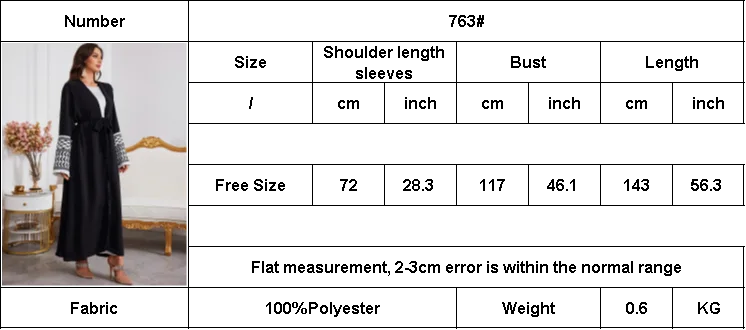 Embroidered Muslim Abaya Dubai Style – Modest Islamic Dress For Women With Tassel & Crepe Fabric