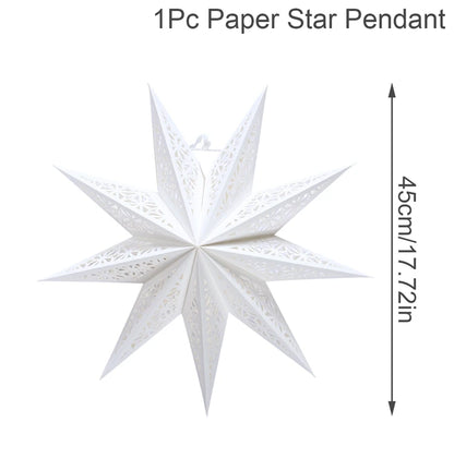 Eid Mubarak Hollow Star Pendant – Ramadan Home Decor 2025