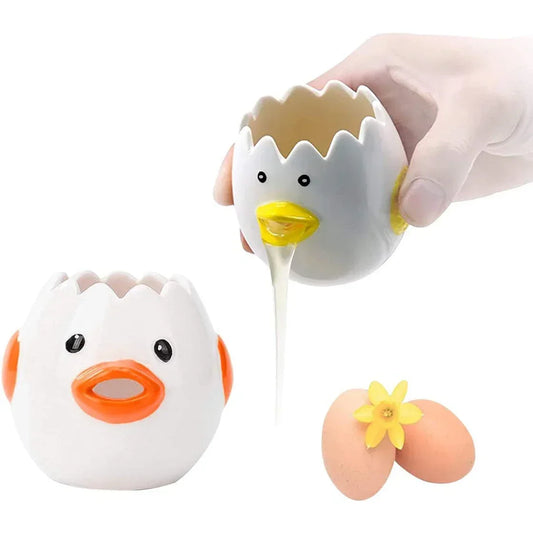 Cute Cartoon Egg White Separator | Easy Egg Yolk and White Separator Kitchen Tool