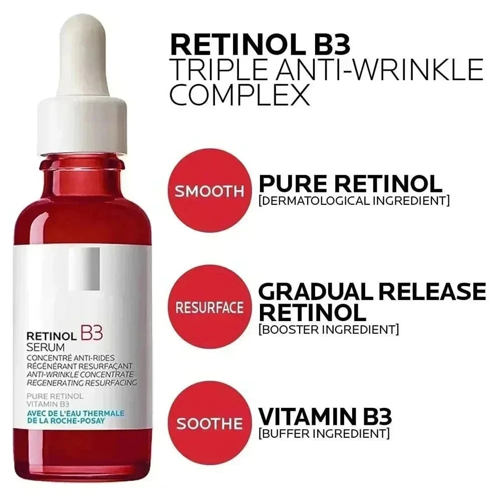 Original Effaclar Serum - Retinol B3, Pure Vitamin C10, Hyalu B5, Niacinamide 10, Cicaplast B5 Moisturizing Serum 30ml
