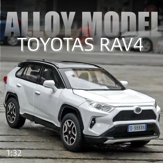 1:32 Toyota RAV4 Highlander Diecast Model – Alloy SUV Toy with Sound & Light