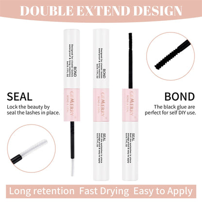 2-in-1 Lash Bond & Seal Cluster Glue – Waterproof DIY Eyelash Extension Adhesive